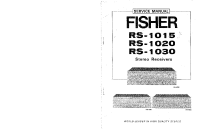Fisher RS-1030 - Service Manual